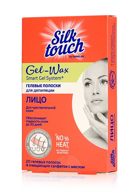 Carelax Silk Touch восковые полоски GEL-WAX ЛИЦО