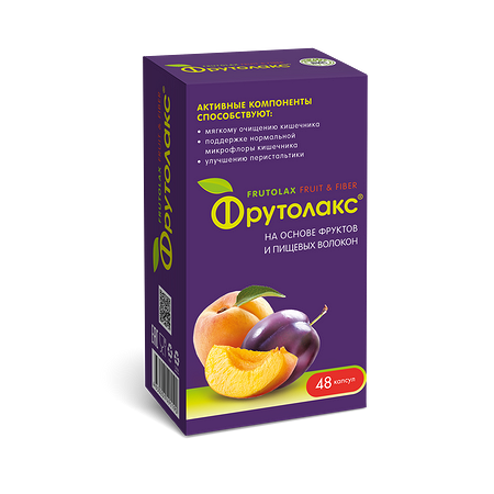 ФРУТОЛАКС на основе фруктов и пищевых волокон (FRUTOLAX Fruit &Fiber) капс 0,35 г N48
