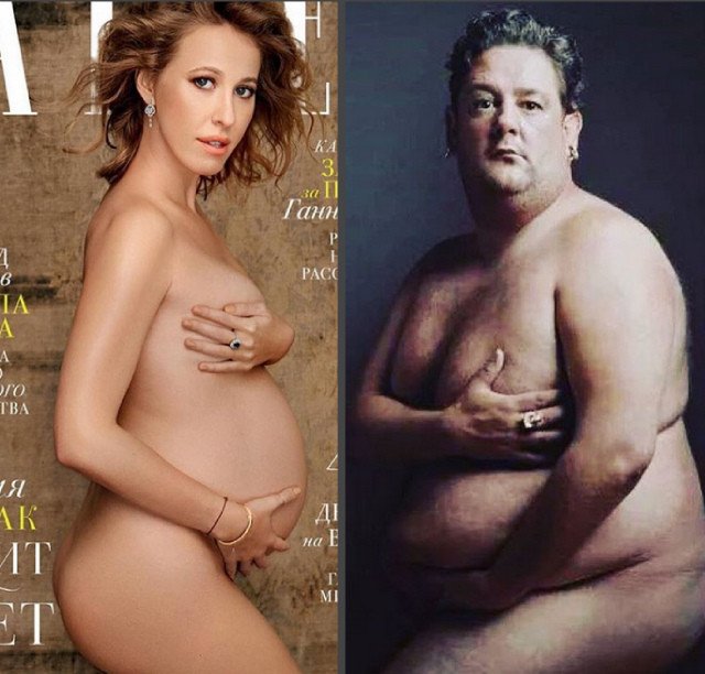 Найди 5 отличий: где настоящее фото беременной Ксении Собчак?