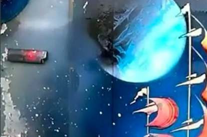 Видео: оригинальный способ нарисовать картину баллончиками для граффити