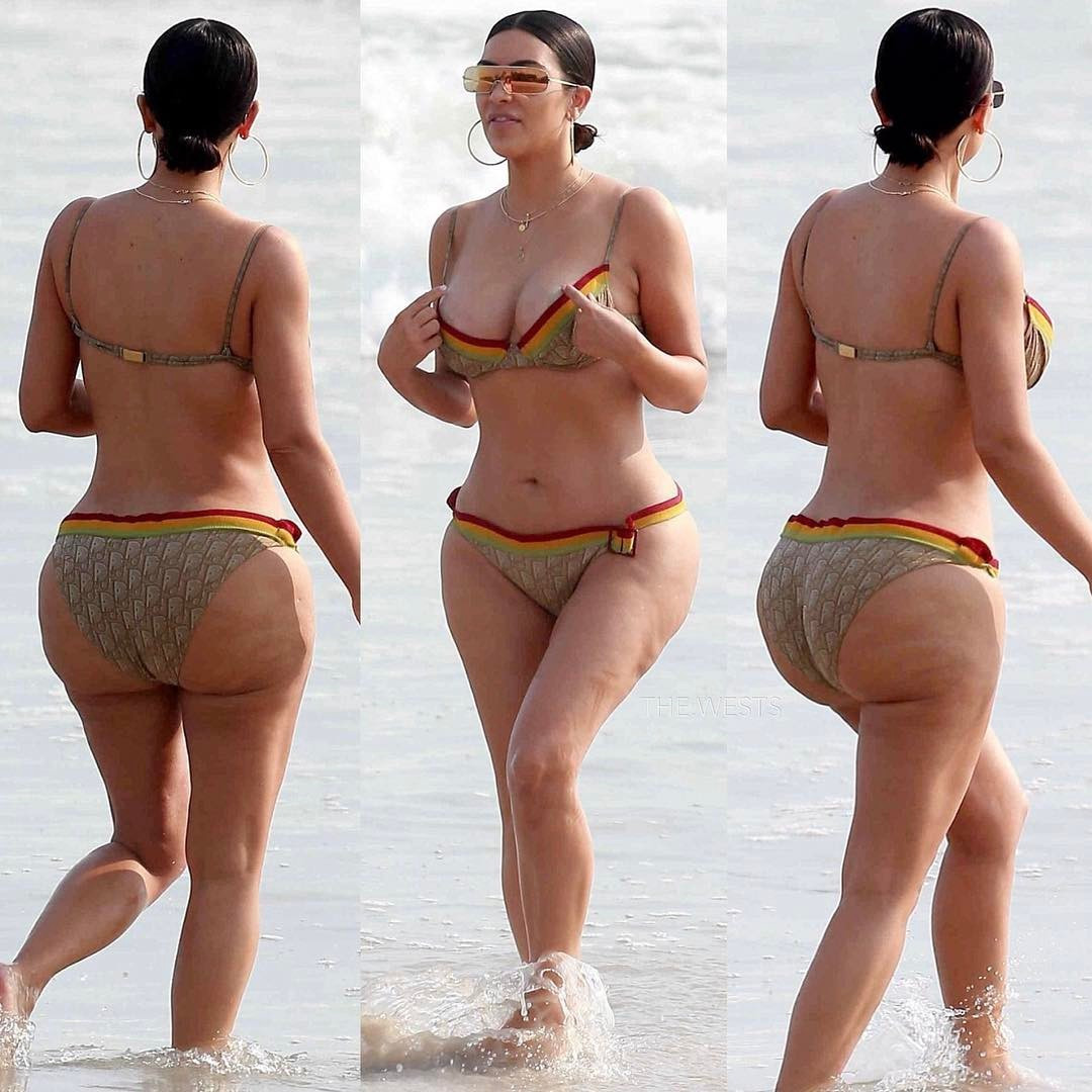 Тыл поплыл: Ким Кардашьян «похвасталась» целлюлитом на пляже в Мексике