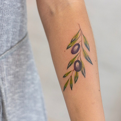 Татуировки Оливковая Ветвь - значения и эскизы