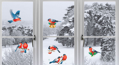 Как украсить окна на Новый год – 70 фото и 9 классных способов