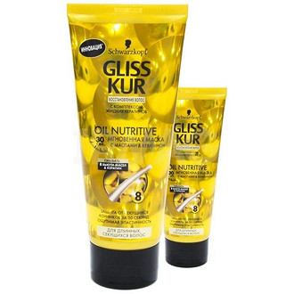 Маска с маслами и кератином Gliss Kur OIL NUTRITIVE действует всего за 30 секунд. Она отлично подойдет для сухих и секущихся волос — за секунды сделает локоны более гладкими, эластичными...