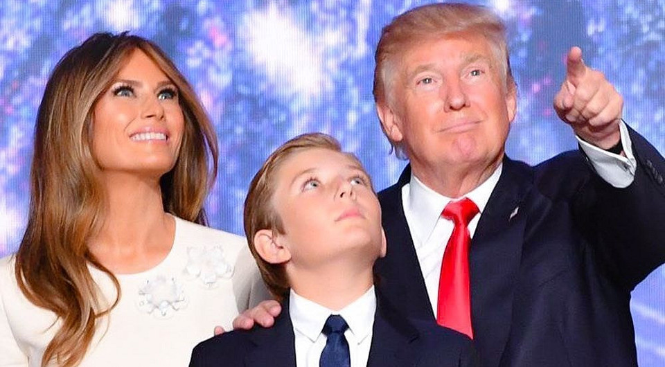 12-летний сын Дональда Трампа впервые за долгое время появился на публике