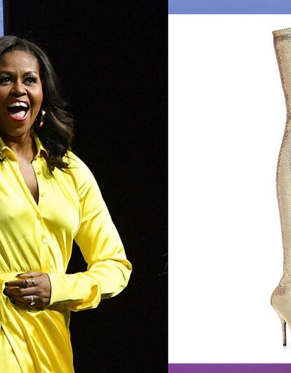 Мишель Обама примерила cверкающие сапоги за 262 тысячи рублей