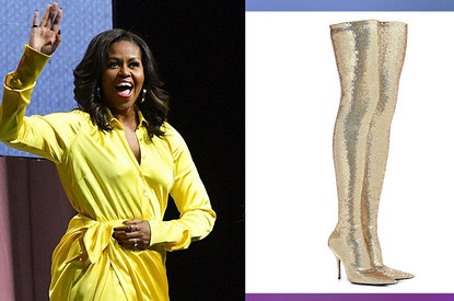 Мишель Обама примерила cверкающие сапоги за 262 тысячи рублей