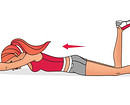 Лежа на полу, одна нога согнута. Попеременно напрягайте интимные мышцы, фиксируя на несколько секунд, и плавно расслабляйте