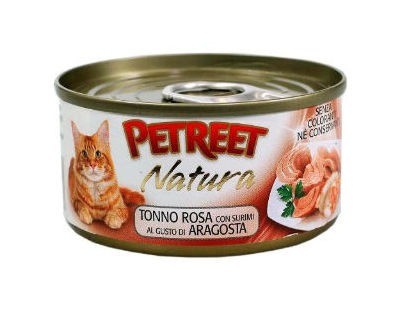 Кусочки розового тунца с лобстером. Лакомство для кошек