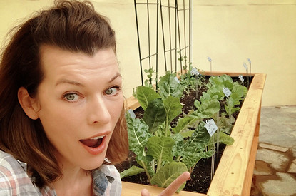 Весна пришла: Мила Йовович похвасталась своим огородом