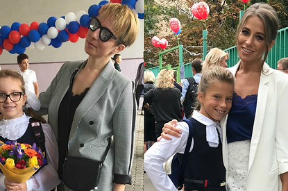 Яна Чурикова, Юлия Барановская и другие звезды отвели детей в школу