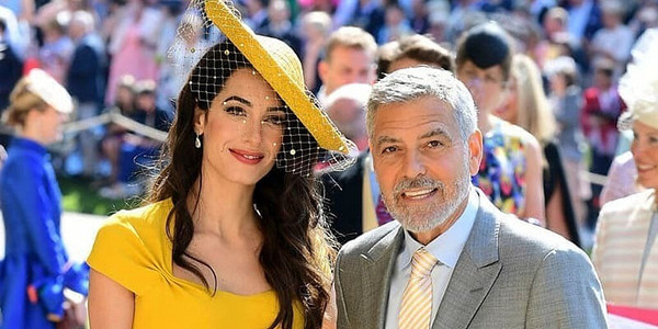 Амалья и Джордж Клуни на свадьбе у принца Гарри и Меган Маркл.