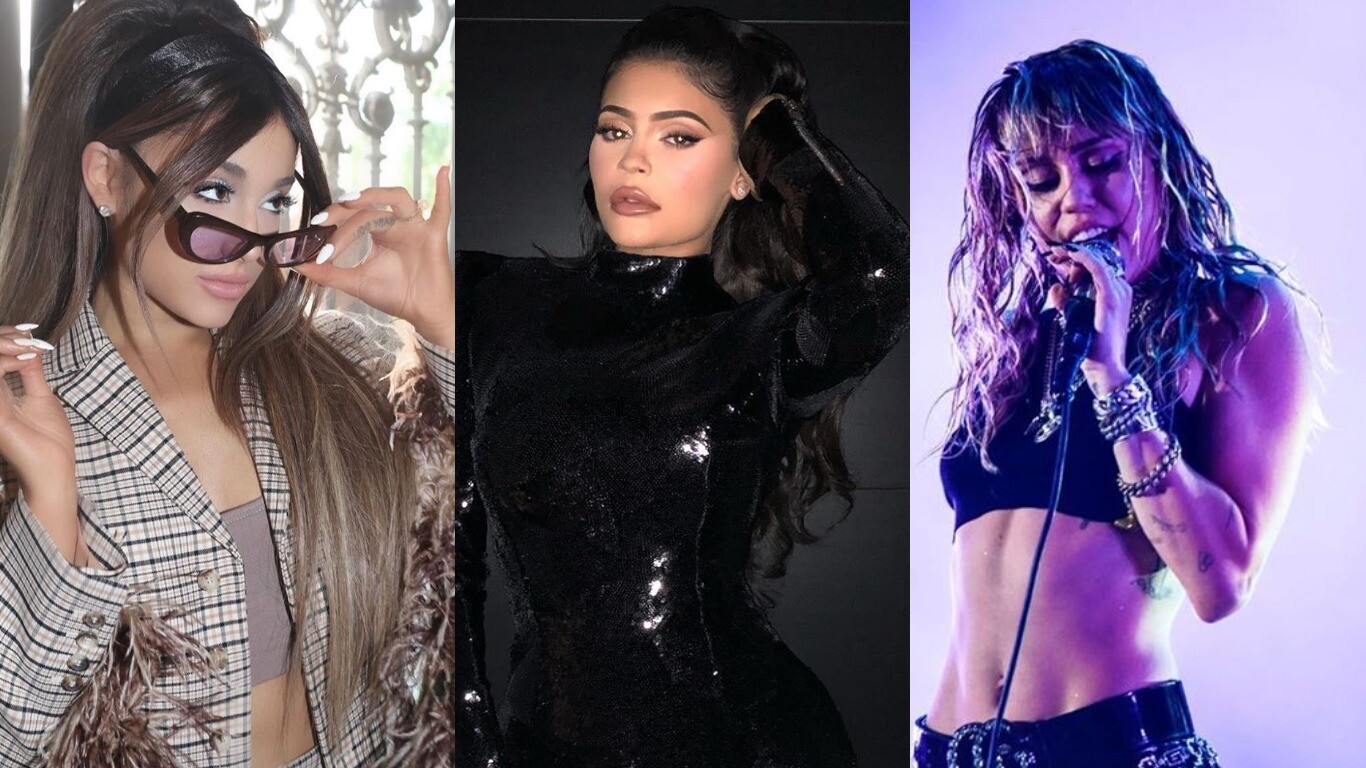 Майли Сайрус и Ариана Гранде спародировали пение Кайли Дженнер (видео)