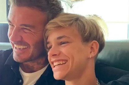 Ромео Бекхэм повторил культовую прическу своего отца (одну из)