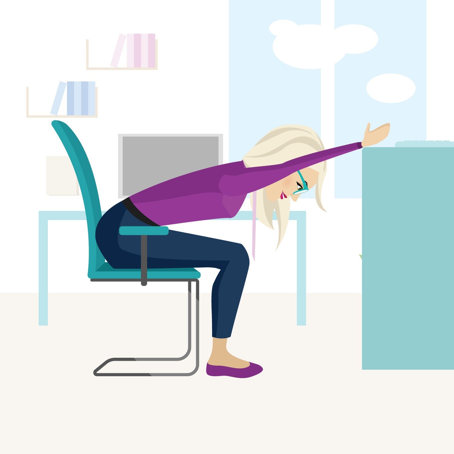 Разминка в офисе: 5 упражнений для тех, кто много сидит за компьютером