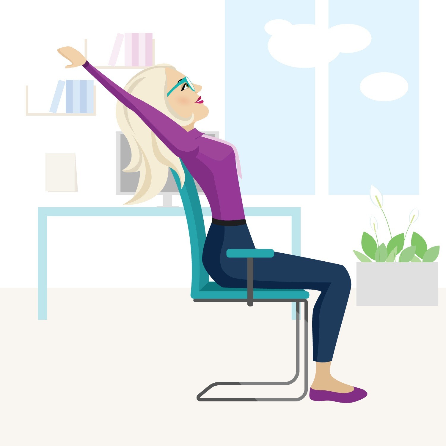 Разминка в офисе: 5 упражнений для тех, кто много сидит за компьютером