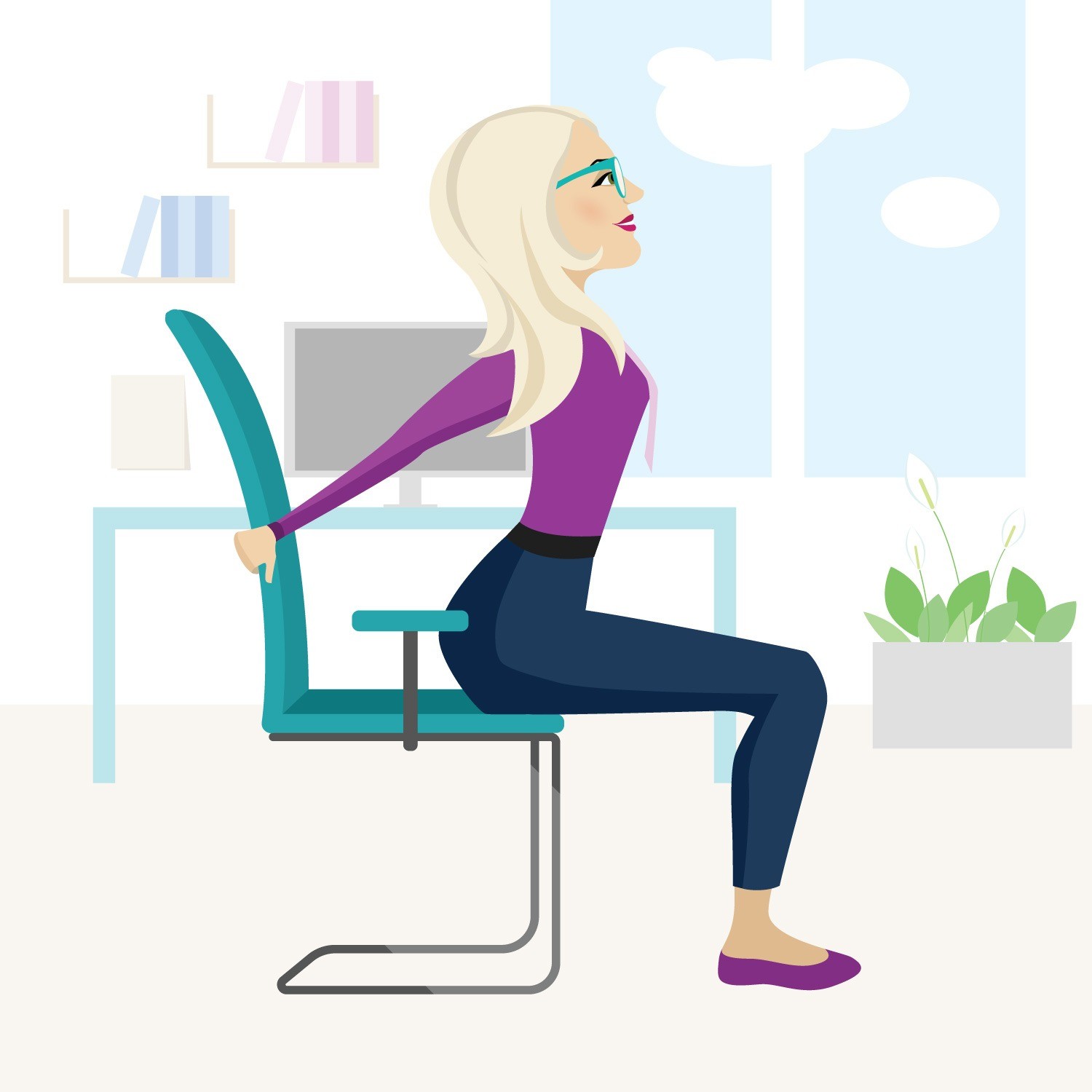 Разминка в офисе: 5 упражнений для тех, кто много сидит за компьютером