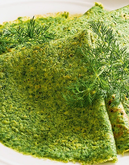 Опять блины: рецепт с укропом