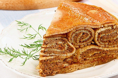 Вместо сладкого: рецепт блинного пирога