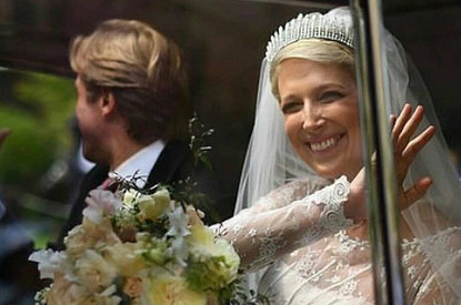 Принц Гарри, Елизавета и Пиппа Миддлтон посетили свадьбу Габриэллы Виндзор