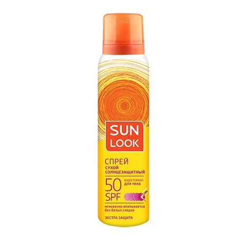 Спрей для тела солнцезащитный сухой SPF 50, SUN LOOK