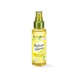 Спрей окутывает волосы миксом из лайма, лимона, бергамота и мяты. Свежесть в жаркие летние дни и альтернатива «тяжелым» парфюмам.