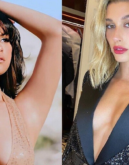 Хейли Бибер случайно попала на презентацию альбома Селены Гомес, посвященного Биберу (видео)