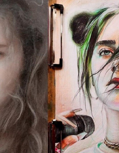 Школьница из России нарисовала Билли Айлиш для диджитал-обложки американского Vogue (видео)