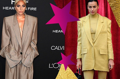 Как носить пиджаки в мужском стиле и не выглядеть нелепо: учимся у Ирины Шейк, Леди Гаги и других звезд