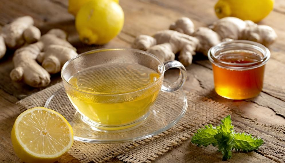 Зеленый чай с имбирем и лимоном