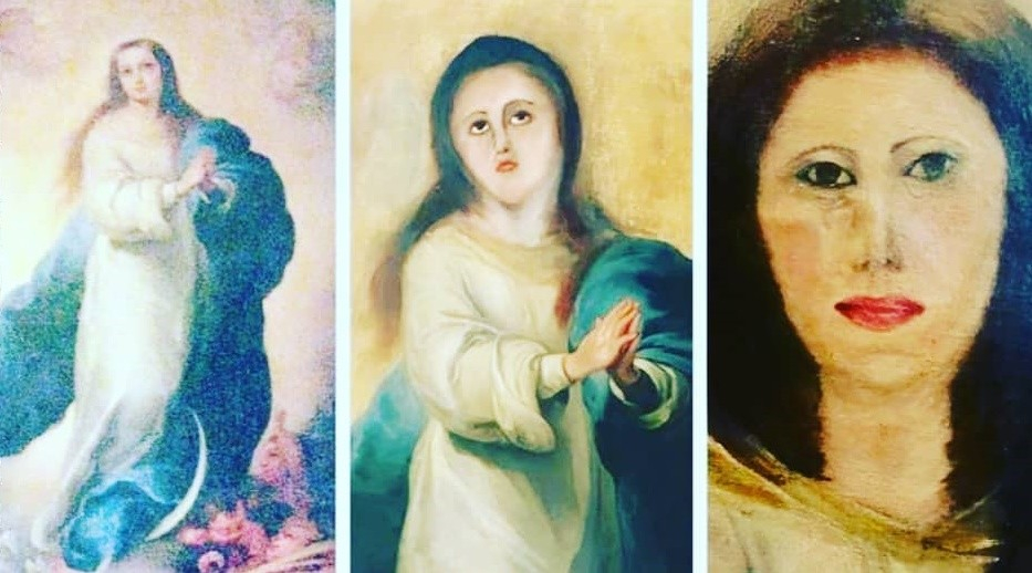 Реставратор изуродовал изображение Девы Марии, превратив его в рисунок второклассника