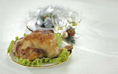 Курица с яблоками и черносливом