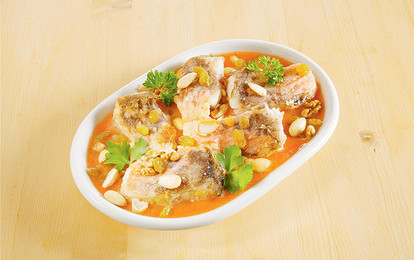 Палтус в горчичном соусе