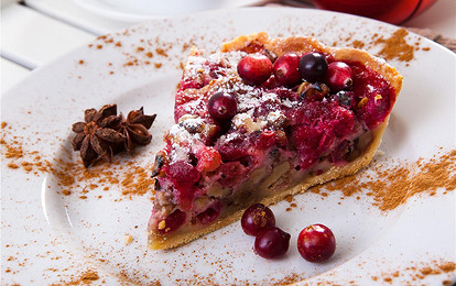 Пирог с клюквой