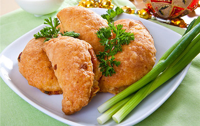 Пирожки с сыром и зеленью
