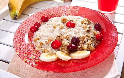 Овсяная каша с грецкими орехами