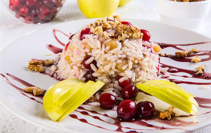 Рис с яблоками