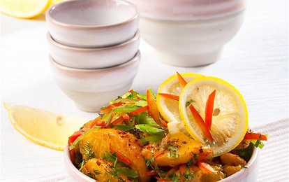 Пикантная закуска из персиков