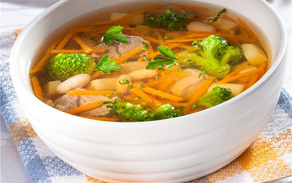 Овощной суп с индейкой