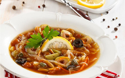 Постная солянка с квашеной капустой