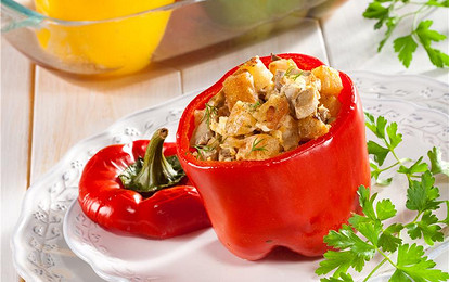 Сладкий перец, фаршированный грибами
