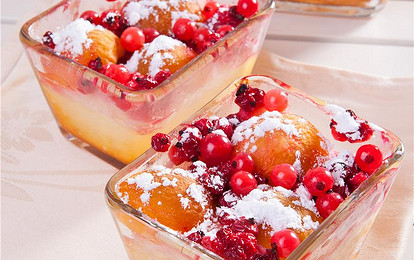 Манная запеканка с абрикосами