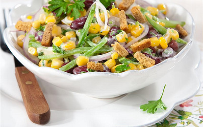 Салат из красной фасоли