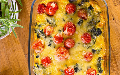 Рыбная запеканка со шпинатом