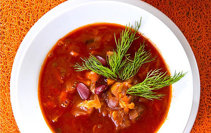 Монастырский борщ с фасолью