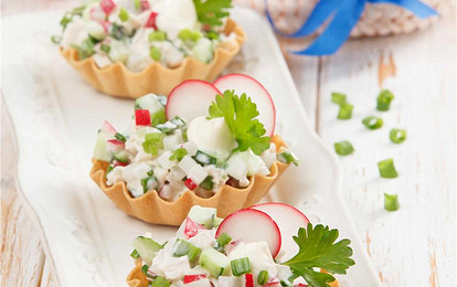 Салат в тарталетках