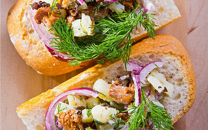 Сытная закуска с лисичками