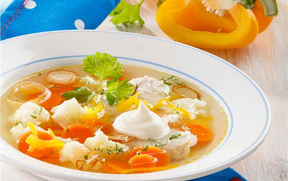 Легкий суп с цветной капустой