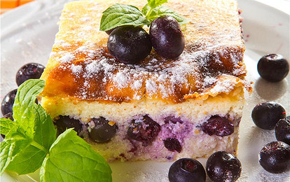 Запеканка с черникой