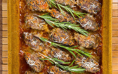 Кефте, запеченные с грибами